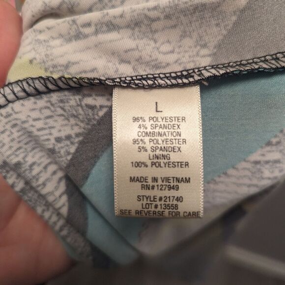 Large Emma & Michelle Snake Asymmetric Sleeveless Tribal Pattern Dress - Picture 5 of 9